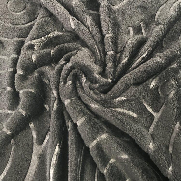 3D Embossed Patterned Bed Throw Hotel Fleece Fabric