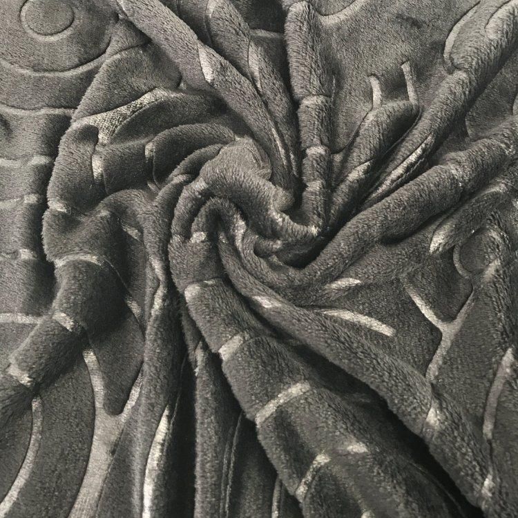 3D Embossed Patterned Bed Throw Hotel Fleece Fabric