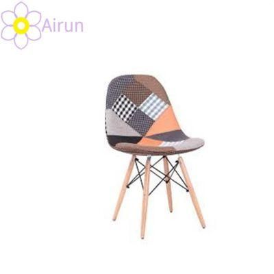 Upholstered Fabric Patchwork Nordic Cheap Indoor Home Furniture Wooden Modern Restaurant Dining Room Chair&#160;