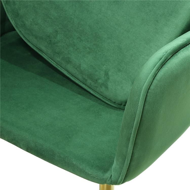 Light Grey Velvet Multi-Purpose Sofa Chair with Soft Backrest