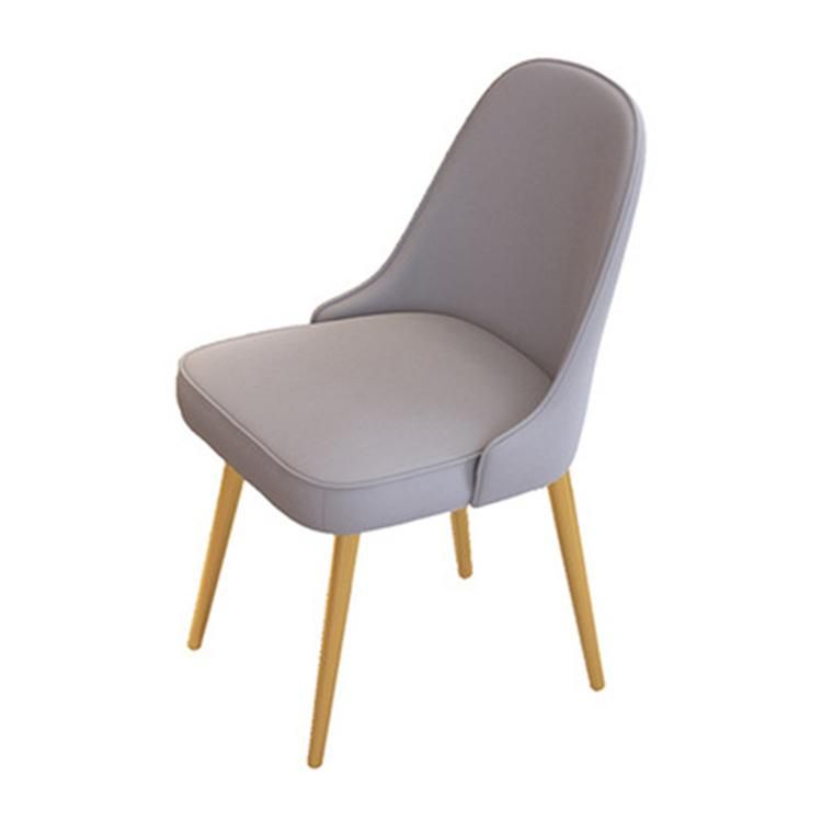 Restaurant Leisure Places Factory Direct Sale Metal Legs and Velvet Fabric Covered Seat Made in China Dining Chair Modern