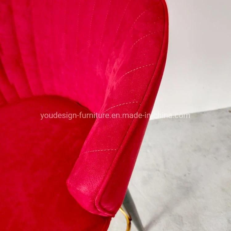 High Quality Cheap Price Modern High Red Fabric Wood Bar Stool Chair Kitchen Bar Chair for Sale