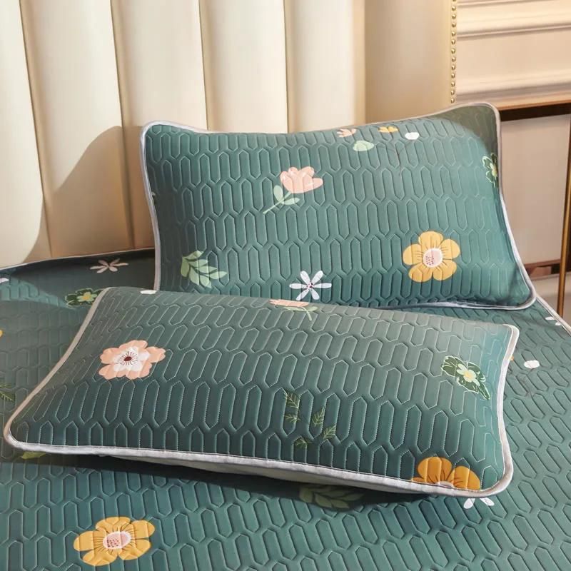 Printed New Products Summer Mattress Cover Bedding Set with Rubber Filling and Cool Feeling Fabric