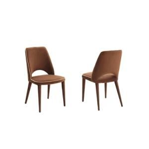 Upholstered Modern Brown Dining Chair for Restaurant