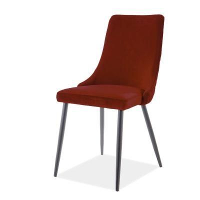 Newly Design Metal Frame and Fabric Cover Dining Chair for Home