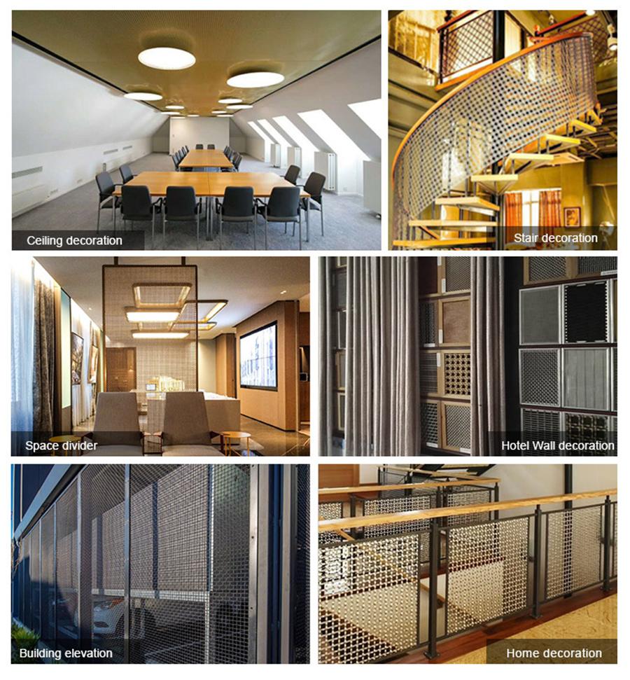 Stainless Steel Mesh Metal Fabric for Kitchen Furniture Door&Balustrade