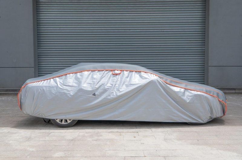 4 Layers Outdoor Car Covers for Automobiles Hail Snow Wind Protection Universal Full Car Cover with EVA+Non-Woven Fabric Hail Protection