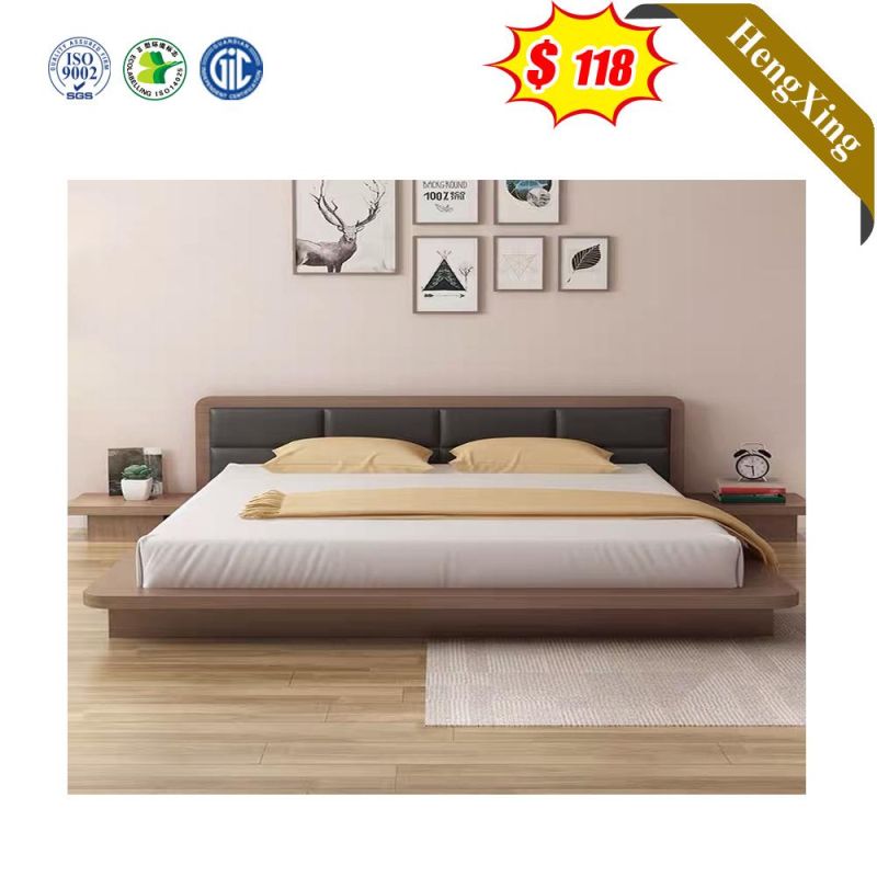 Simple Design Massage Wooden Bed with Night Stand