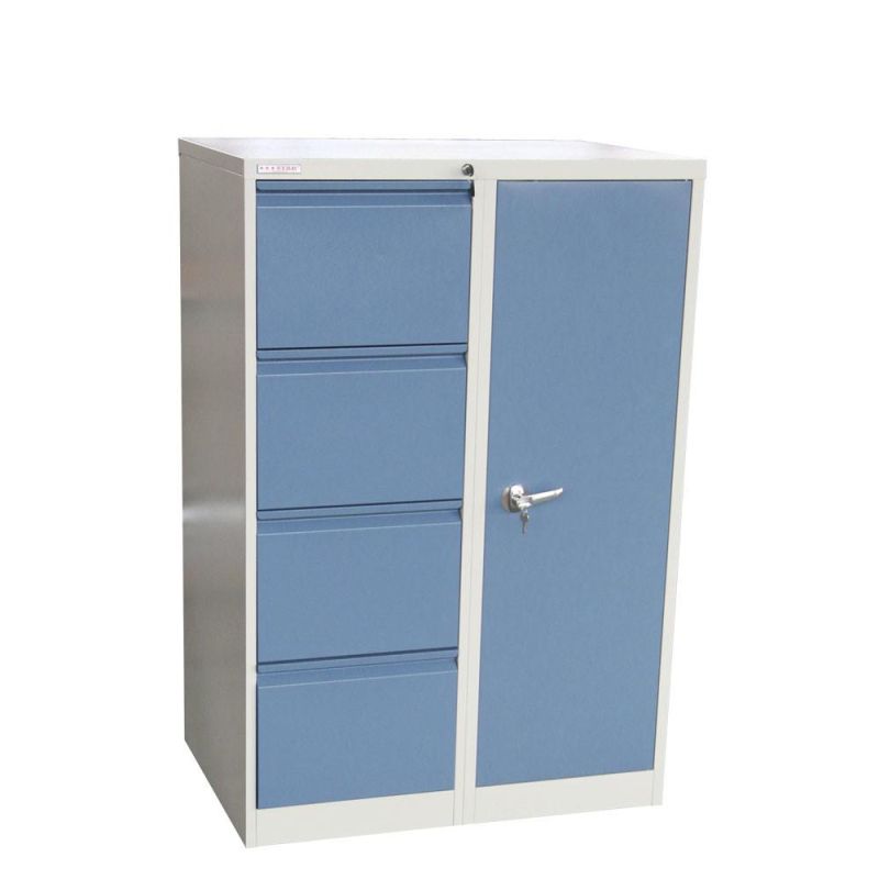Metal 2/ 3/ 4 Drawer Vertical Office Furniture Design Freestanding Larder Cupboard Steel Filing Cabinet OEM