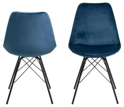 Modern Stylish PP Plastic Chairs with Metal Legs Modern Chair with Thick Padding