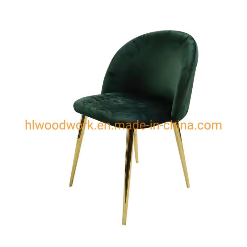 New Design Dining Chairs with Soft Velvet Seat for Dining Room Comfortable Modern Dining Chair Velvet Chair with Golden Leg Modern Style Dining Chair