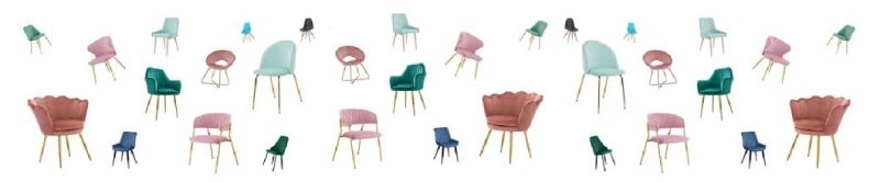 Luxury European Custom Modern Design Leather Grey Dining Chairs