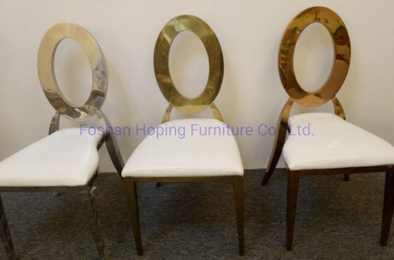 Modern Velvet Fabric Stacking Dining Chair Gold for Wedding Event Party with Round Back Foshan City Hoping Furniture Co., Ltd