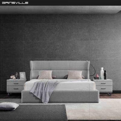 Double Simple Designs King and Queen Size Leather Modern Wall Bed for Bedroom Furniture
