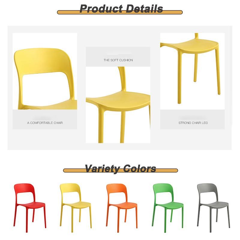 Modern Durable and Strong Dining Chair Plastic Chairs Stacking for Sale