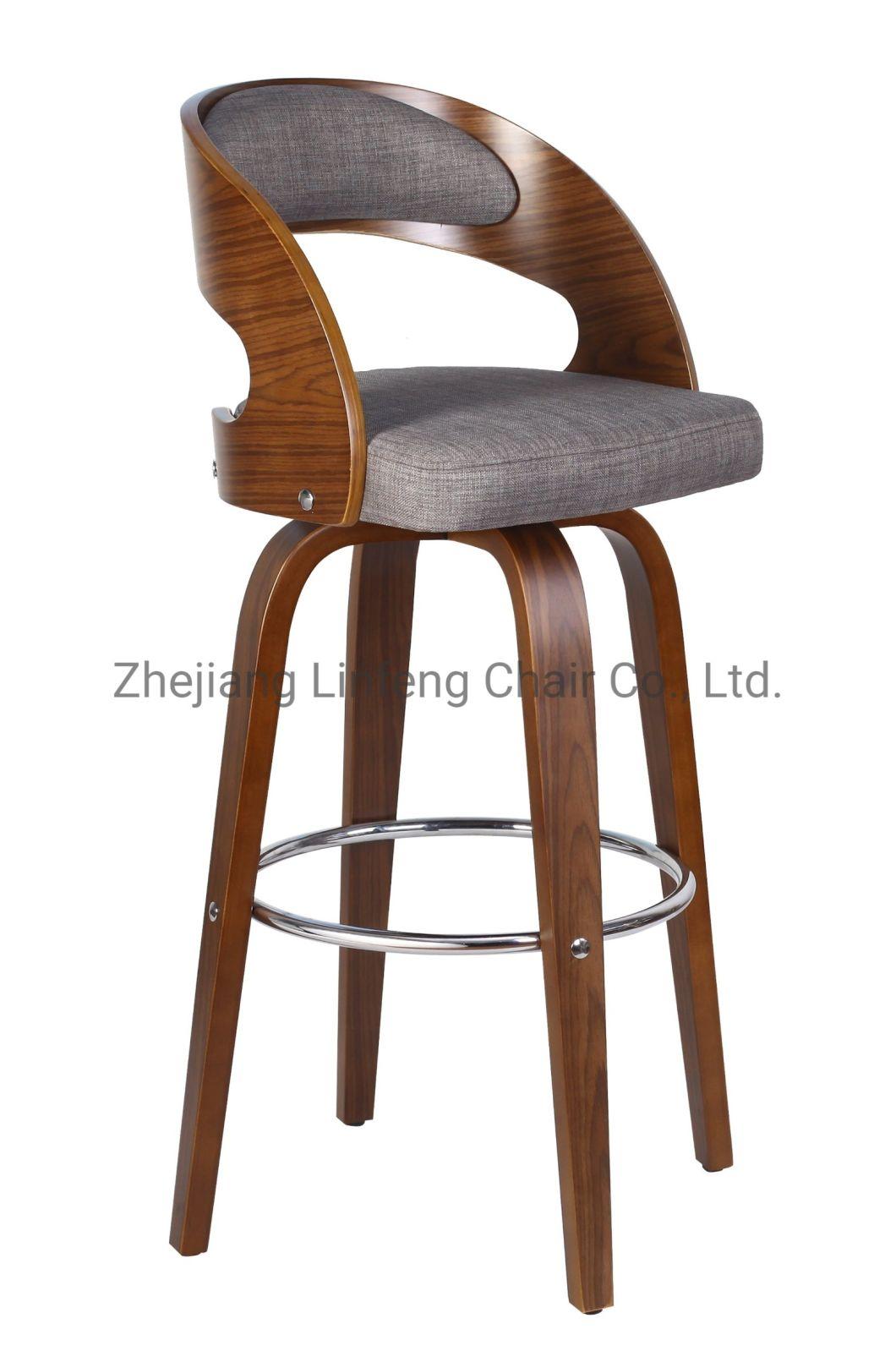 Solid Wooden Bar Chair Restaurant Dining Chair Set Bar Stool Counter Stool