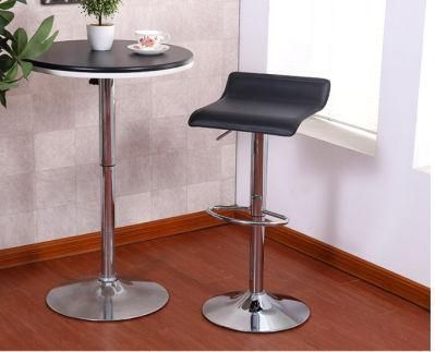 Rotating High Bar Chair with Foot Rest Europe Style Cheap Faux Leather Adjustable Bar Stool