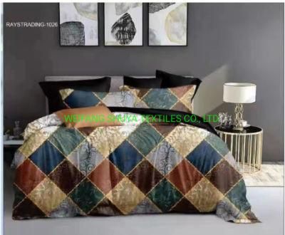 Bed 3 Piece Set of 100% Polyester Printed Fabric