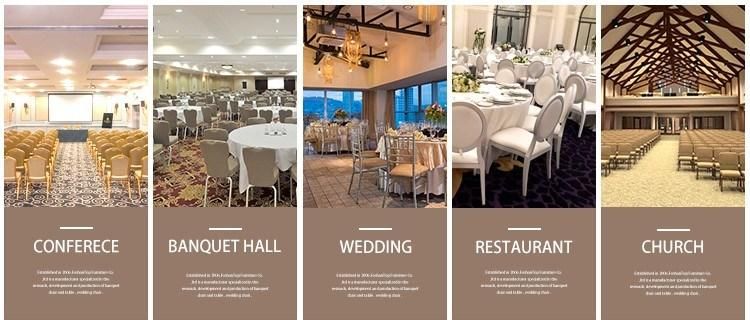 Hotel Event Stackable Gold Rental Dining Metal Banquet Chairs Modern Furniture