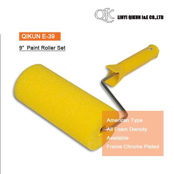 E-32 Hardware Decorate Paint Hand Tools Fabric Cloth 4" Paint Roller with Long Frame Handle