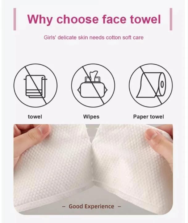 Disposable Cotton Soft Towel Thickened Cleansing Towel Makeup Remover Cotton Facial Cleansing Towel Roll Type Dry Wet Nonwoven Tissue