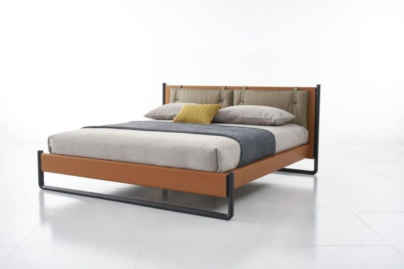 Be2010 Leather Bed, Modern Design Bedroom Set in Home and Hotel