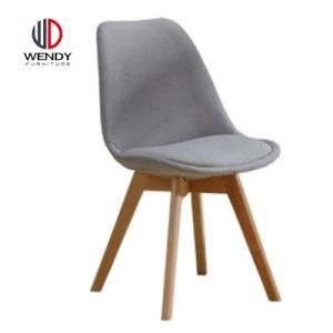 Wholesale Fabric Cover Kitchen Dining Restaurant Wooden Legs Dining Chair for Restaurant Furniture