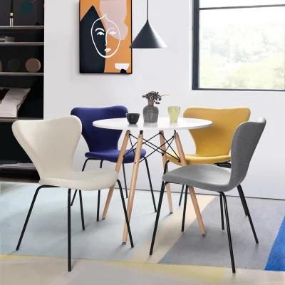 Ergonomically-Design Comfortable Home Furniture Upholstery Line Fabric Dining Chair