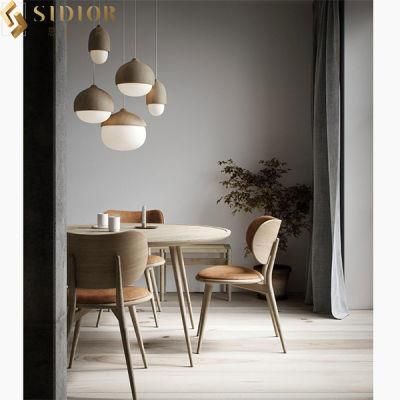 European Wood Ultra Modern Minimal Style Dining Chairs for Restaurant