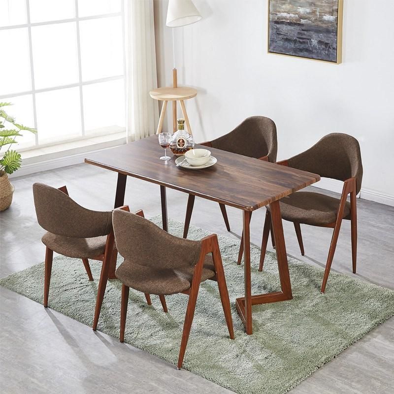 Vintage Furniture Dining Table Antique Stain Table with 4 Chairs