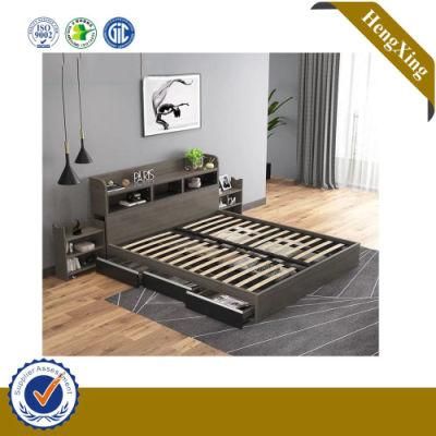 Cheap Housing Project Furniture Double Bed Bedroom Set