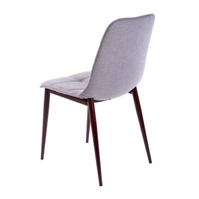 Simple Style Square Shape Back Leather PU Fabric Seat Dining Chair