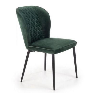 Modern Home Restaurant Cafe Furniture Velvet Fabric Dining Chair for Living Room