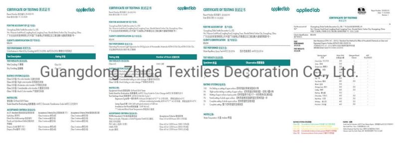 Zhida Textile Pattern Design Upholstery Contract Cushion Fabric