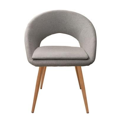 Luxury Design Modern Fabric Chair Metal Tube Legs Dining Room Velvet Nordic Style Chair with Iron Tube Legs