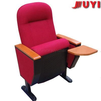 Jy-605r Red Fabric Cushion Hall Chair Meeting Chairs Auditorium Chair with Armrest
