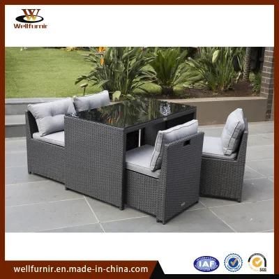 Outdoor Wicker Leisure Waterproof Dining Sofa Set with Cushion (WF-04)