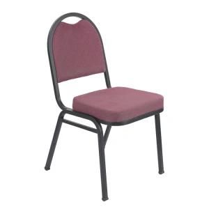 Modern Stacking Chair for Auditorium/Hall/Church with Metal Frame and Fabric Upholstered