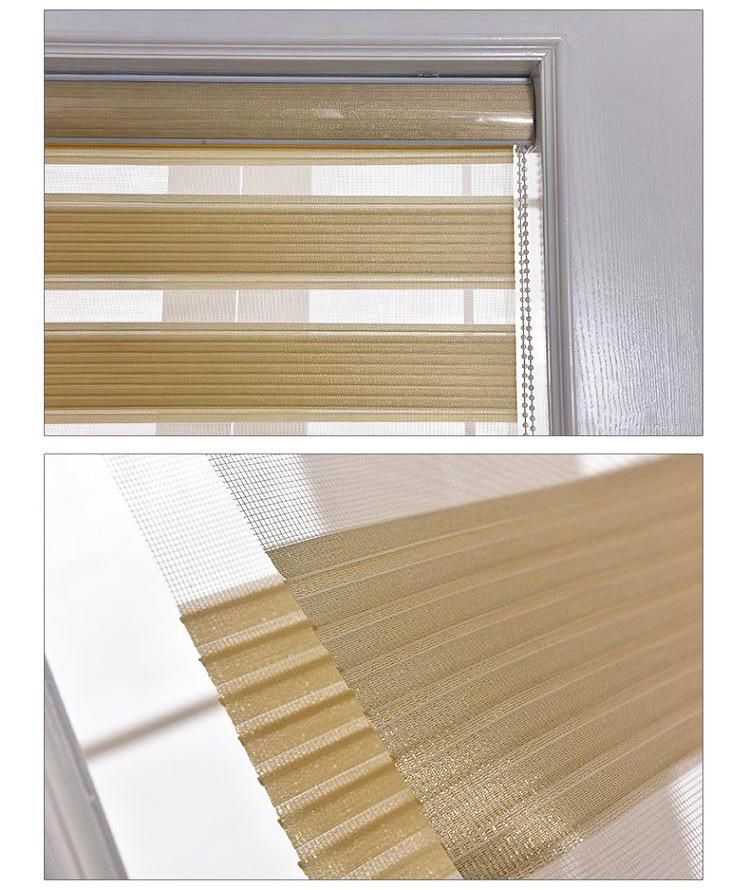 New Jacquard Pattern Elegant Soft Yarn Roller Blinds Double Shutter