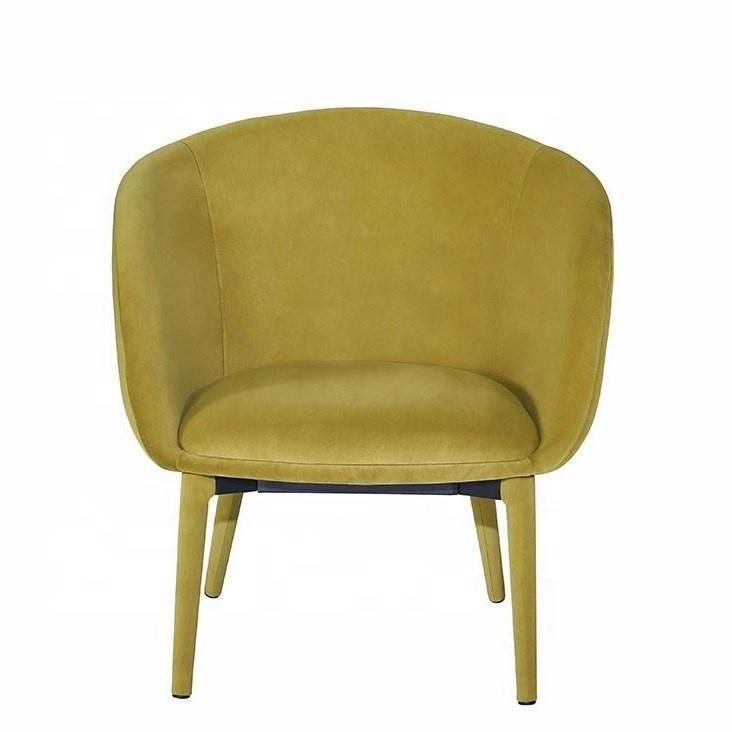 Customized Gold Velvet Fabric Upholstery Sofa Dining Lounge Chair