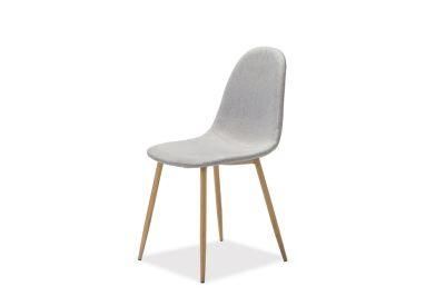 Modern Home Living Room Restaurant Furniture Nordic Fabric Metal Steel Dining Chair