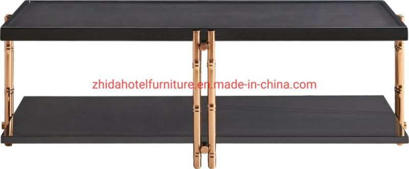 Luxury Black Painting Hotel Lobby Mall Classic Coffee Table