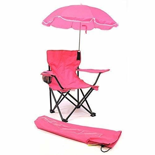 Fashionable Hot Sales Red Color Kids Chair with Umbrella for Girls, Folding Beach Chair for Children