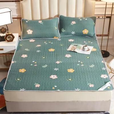 Printed New Products Summer Mattress Cover Bedding Set with Rubber Filling and Cool Feeling Fabric