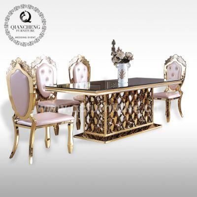 Dubai Wedding Golden Stainless Steel Chair for Banquet