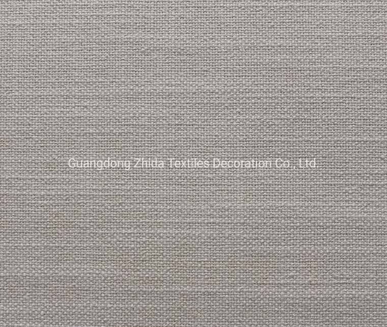 Hotel Textile Texture Polyester Cotton Linen Style Sofa Furniture Fabric
