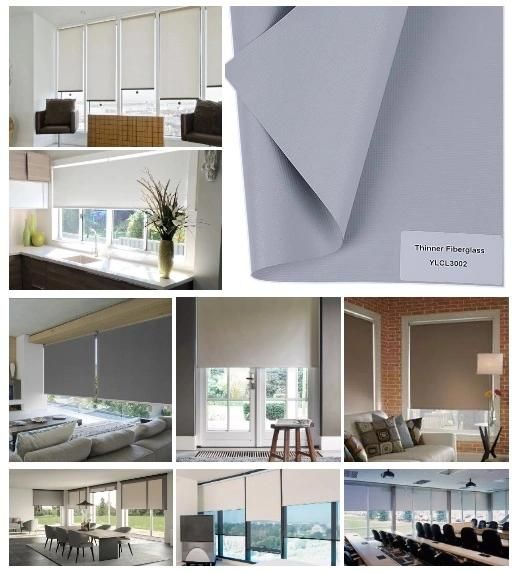 Hard Tube Package Hotel Yuli PVC+Fiberglass Roller Blind Curtain Fabric