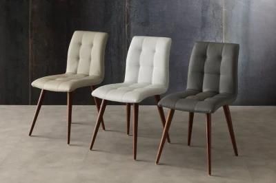 Brown Hotel Wood Dining Chair Leather