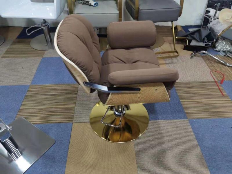 Beauty Barber Shop Furniture Equipment Modern Hairdressing Hydraulic Lift Silver Hair Dresser Salon Styling Chairs for Sale