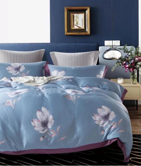 100% Lyocell Fabric for Flower Design Bed Set